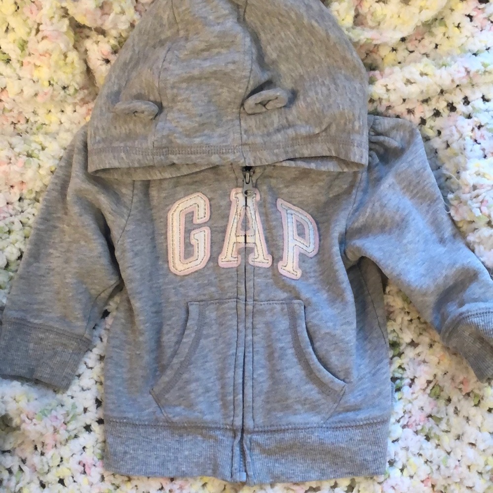 Baby Gap zip up gray hoodie